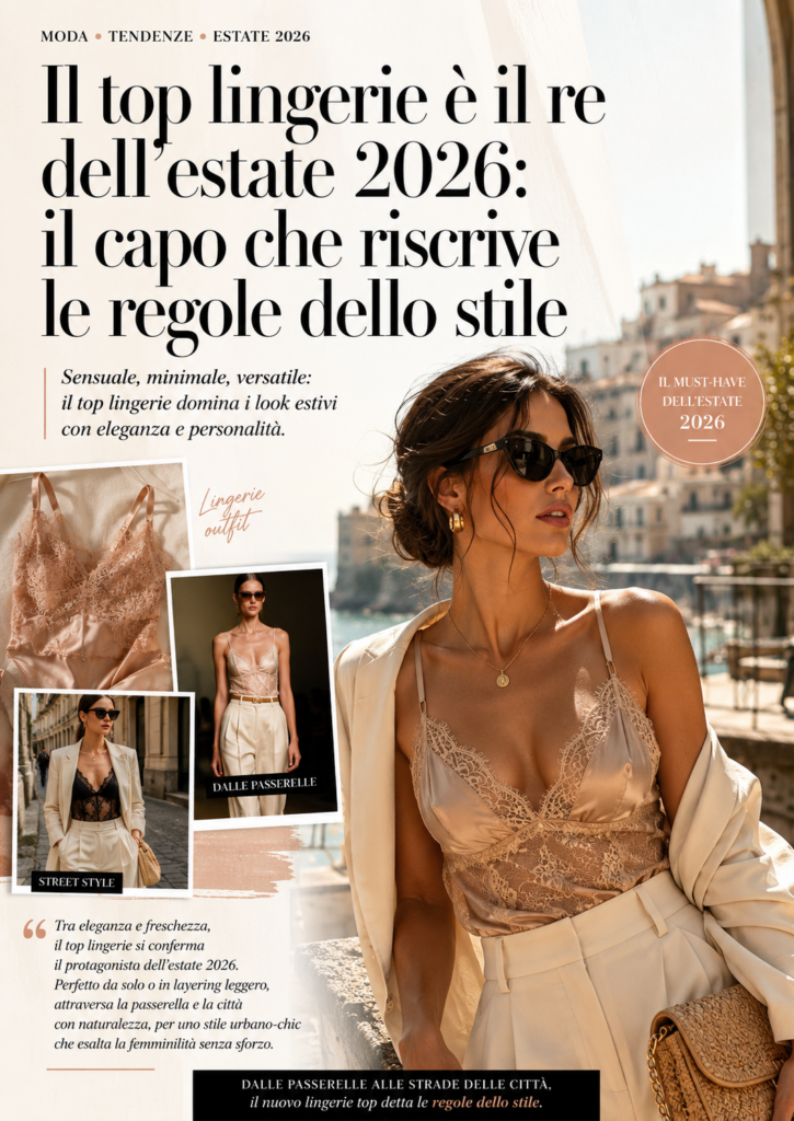 Il top lingerie è il re dell’estate 2026: il capo che riscrive le regole dello stile