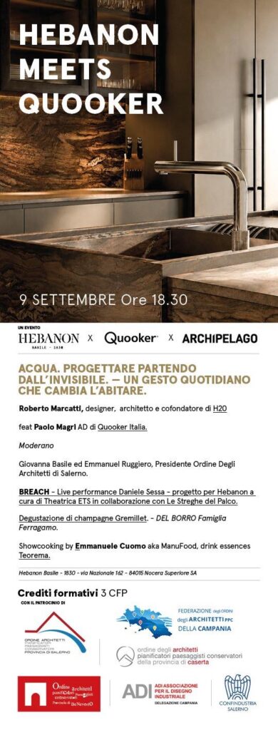 DESIGN DELL’ACQUA ED INNOVAZIONE PER UN NUOVO MODO DI ABITARE L’EVENTO HEBANON MEETS QUOOKER