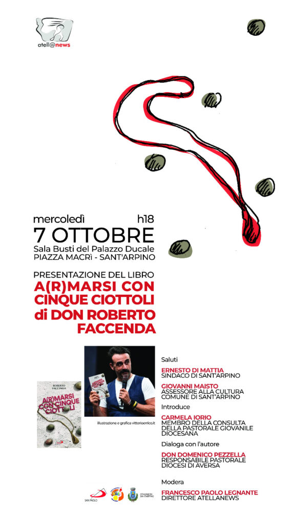 A Sant’Arpino la presentazione di “A(r)marsi con cinque ciottoli” di don Roberto Faccenda