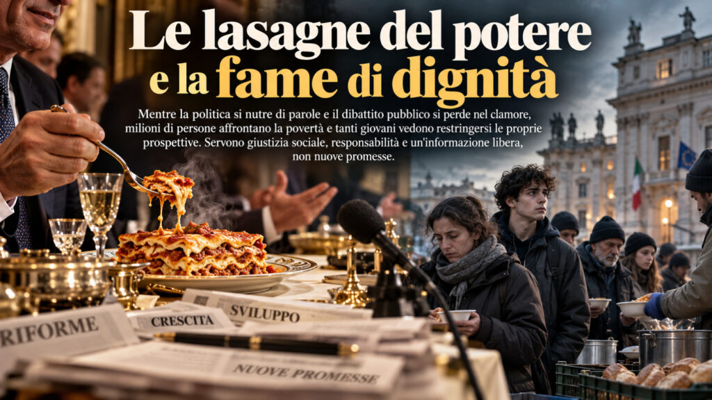 Le lasagne del potere e la fame di dignità
