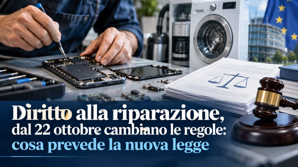 Diritto alla riparazione, dal 22 ottobre cambiano le regole: cosa prevede la nuova legge