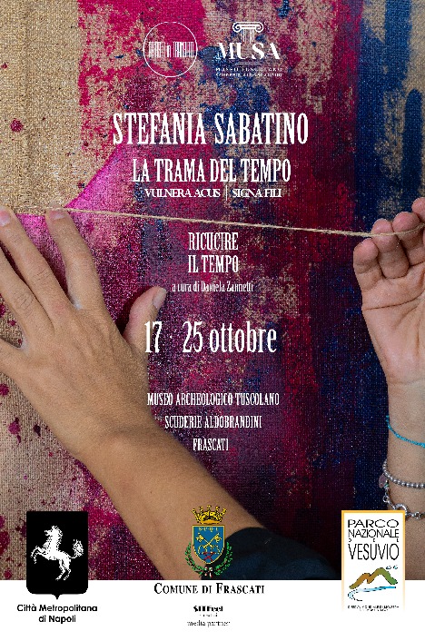 “LA TRAMA DEL TEMPO vulnera acus | signa fili – Ricucire il Tempo” Stefania Sabatino a cura di Daniela Zannetti